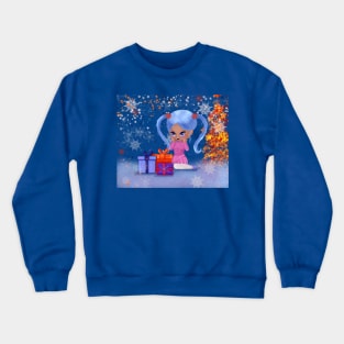 Christmas girl happyness Crewneck Sweatshirt